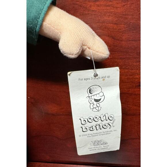 Vintage 2000 Toy Works Beetle Bailey Sarge Plush Figure Army Man Military ZZZ - Picture 3 of 10